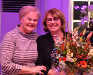 Inge en Edith afscheid
